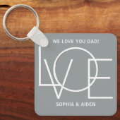 Kundenspezifisches Foto Wir Liebe Sie Vater Vatert Schlüsselanhänger (Vorderseite)