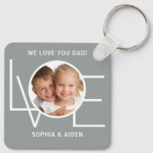 Kundenspezifisches Foto Wir Liebe Sie Vater Vatert Schlüsselanhänger (Rückseite)