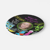 Kundenspezifisches Foto-wütender Pappteller (Schrägansicht)