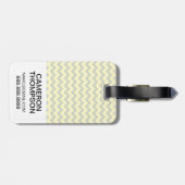 Kundenspezifisches Foto-Zickzack Pastellmuster Gepäckanhänger (Rückseite horizontal)