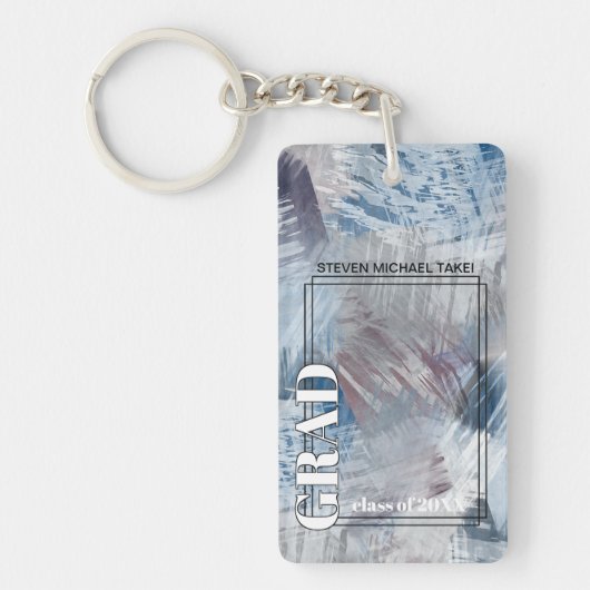 Kundenspezifisches Foto zum Abstrakten Kunstmuster Schlüsselanhänger (Vorderseite)