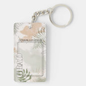 Kundenspezifisches Foto zum Abstrakten Kunstmuster Schlüsselanhänger (Rückseite)