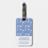 Kundenspezifisches FotoSassy Seashell-Muster Gepäckanhänger (Rückseite vertikal)