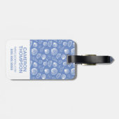 Kundenspezifisches FotoSassy Seashell-Muster Gepäckanhänger (Rückseite horizontal)