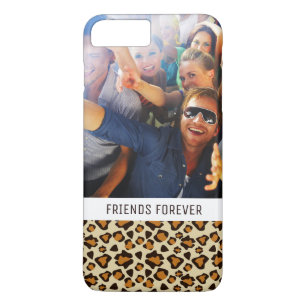 Kundenspezifisches Fotou. TextCheetahhautmuster Case-Mate iPhone Hülle