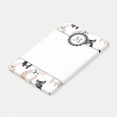 Kundenspezifisches französische Bulldoggen-Muster Post-it Klebezettel (angewinkelt)