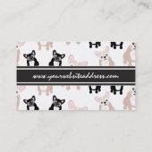 Kundenspezifisches französische Bulldoggen-Muster Visitenkarte (Rückseite)