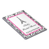 Kundenspezifisches Gast-Buch Eiffelturm-rosa Paris Notizblock (Rechte Seite)