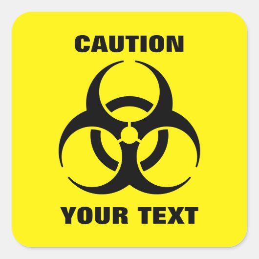 Kundenspezifisches gelbes quadratischer aufkleber (Vorderseite)