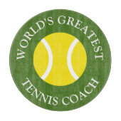 Kundenspezifisches gelbes Tennisball Schneidebrett (Vorderseite)