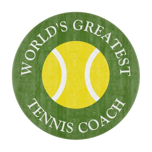 Kundenspezifisches gelbes Tennisball Schneidebrett (Vorderseite)