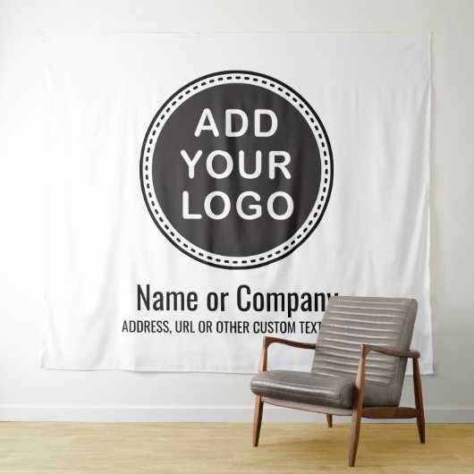 Kundenspezifisches Geschäftslogo und Wandteppich (Beispiel (Horizontal))
