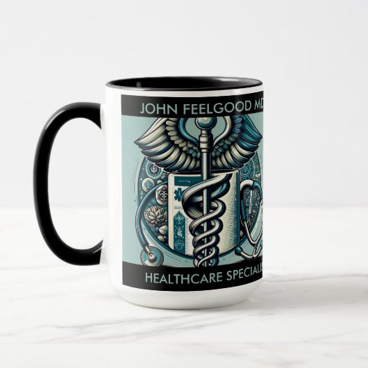 Kundenspezifisches Geschenk für Ärzte Tasse (Links)
