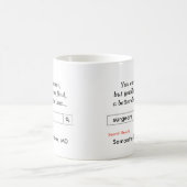 Kundenspezifisches Geschenk für Chirurgen Kaffeetasse (Mittel)