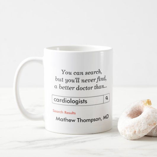 Kundenspezifisches Geschenk für Kardiologen Kaffeetasse (Mit Donut)