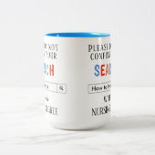 Kundenspezifisches Geschenk für Krankenschwestern Zweifarbige Tasse (Mittel)