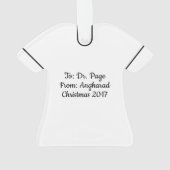 Kundenspezifisches Geschenk für Lehrer/Professor Ornament (Rückseite)