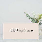 Kundenspezifisches Geschenkzertifikat (Stehend Vorderseite)