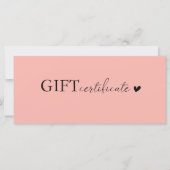 Kundenspezifisches Geschenkzertifikat (Vorderseite)