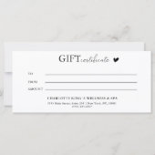 Kundenspezifisches Geschenkzertifikat (Rückseite)