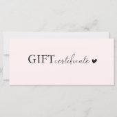 Kundenspezifisches Geschenkzertifikat (Vorderseite)