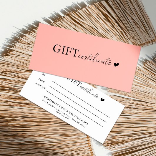 Kundenspezifisches Geschenkzertifikat