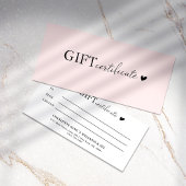 Kundenspezifisches Geschenkzertifikat