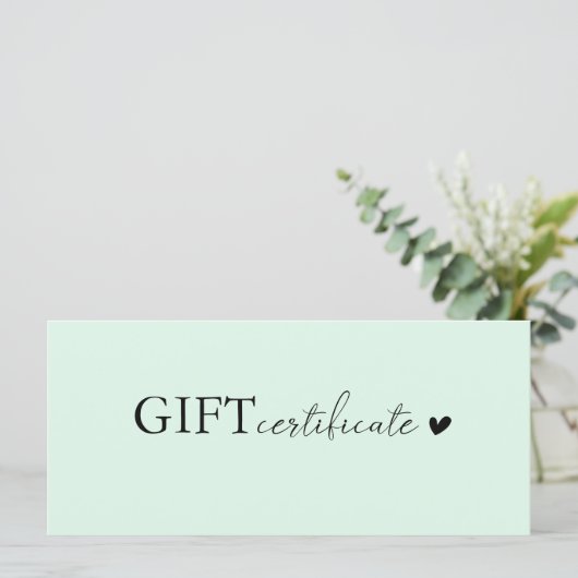 Kundenspezifisches Geschenkzertifikat (Stehend Vorderseite)