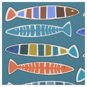 Kundenspezifisches Gewebe des Fisch-Musters Farb Stoff (Nahaufnahme)