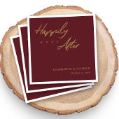 Kundenspezifisches Gold auf Burgund glücklich imme Serviette