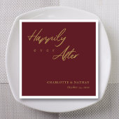 Kundenspezifisches Gold auf Burgund glücklich imme Serviette