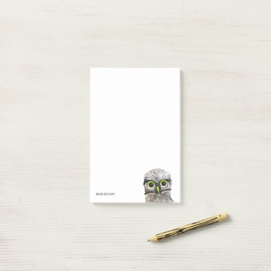 Kundenspezifisches Gold und silberne grabende Eule Post-it Klebezettel (Auf Schreibtisch)