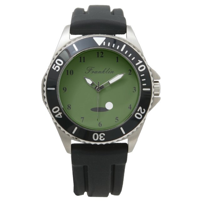 Kundenspezifisches Golfer-Uhrengeschenk für Golfer Armbanduhr (Vorderseite)