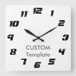 Kundenspezifisches großes 10,75" quadratische wanduhr