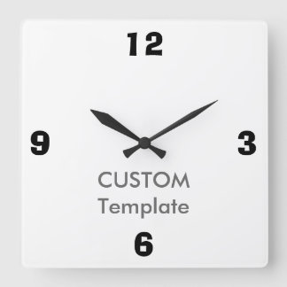 Kundenspezifisches großes 10,75" quadratische wanduhr