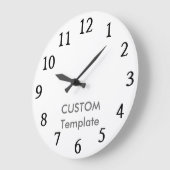 Kundenspezifisches großes 10,75" RUNDE Wanduhr J2 (Winkel)