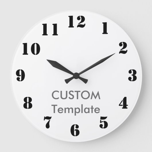 Kundenspezifisches großes 10,75" RUNDER Wand-Uhr Große Wanduhr (Vorderseite)