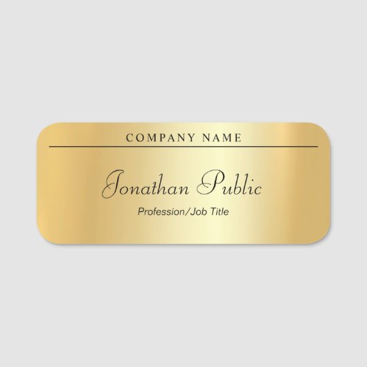 Kundenspezifisches handgeschriebenes namensschild (Vorderseite)