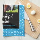 Kundenspezifisches Haustier-Foto Geschirrtuch (Viertel Falte)