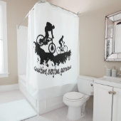 Kundenspezifisches HintergrundfarbenBike-Angebot Duschvorhang (Beispiel)