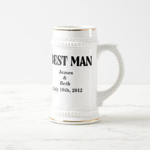 Kundenspezifisches Hochzeits-Trauzeuge-Bier Stein Bierglas