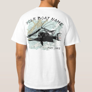 Kundenspezifisches Hogfish-Boots-Namen-Shirt T-Shirt