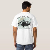 Kundenspezifisches Hogfish-Boots-Namen-Shirt T-Shirt (Schwarz voll)
