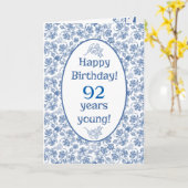 Kundenspezifisches Indigo-Blau auf weißer Karte (Gelbe Blume)