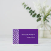 Kundenspezifisches Indigo und weiße Visitenkarte (Stehend Vorderseite)