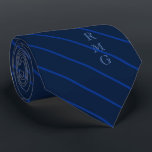Kundenspezifisches Initialen EMT EMS Krawatte<br><div class="desc">Elegante Marine striped EMS/EMT themed kundenspezifische AnfangsKrawatte.</div>
