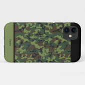 Kundenspezifisches Jagd-Tarnungs-Grün-Schwarzes u. Case-Mate iPhone Hülle (Rückseite (Horizontal))