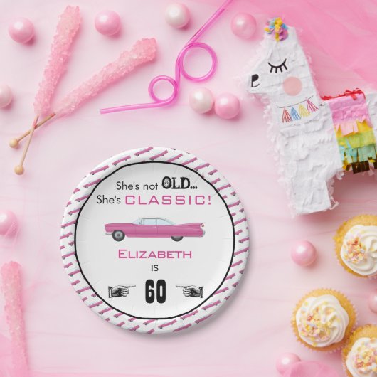 Kundenspezifisches Jahr ist sie nicht alter aber Pappteller (Party)