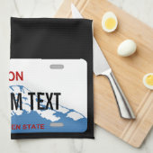 Kundenspezifisches Kfz-Kennzeichen-Geschirrtuch Handtuch (Viertel Falte)