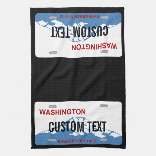 Kundenspezifisches Kfz-Kennzeichen-Geschirrtuch Handtuch (Vertikal)